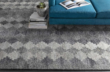 Higrayl Bohemian/Global Charcoal Area Rug